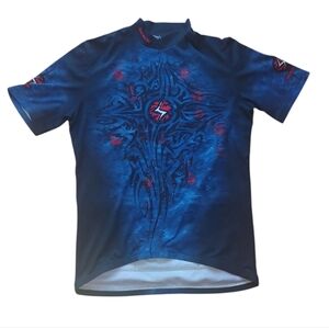 SUGOI Blue Graphic Short Sleeve Cycling Jersey 6561
